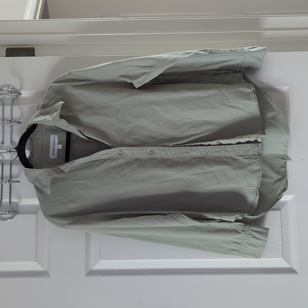 Denim Forum The Jane Long sleeve Shirt in Sage green